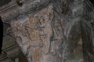 La Chute de Simon le Magicien, basilique de Vézelay - crédits : Laurence Caillaud