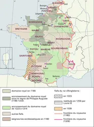 Domaine royal et royaume de France - crédits : Encyclopædia Universalis France