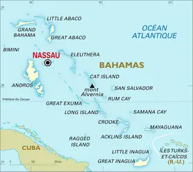 Bahamas : carte générale - crédits : Encyclopædia Universalis France