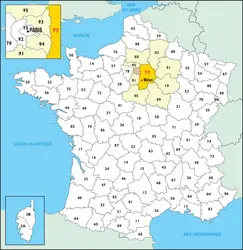 Seine-et-Marne : carte de situation - crédits : © Encyclopædia Universalis France
