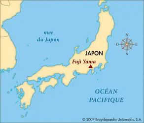 Fuji Yama : carte de situation - crédits : © Encyclopædia Universalis France