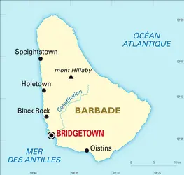 Barbade : carte générale - crédits : Encyclopædia Universalis France