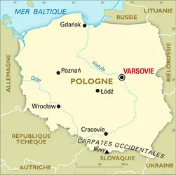 Pologne : carte générale - crédits : Encyclopædia Universalis France