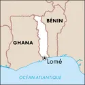 Lomé : carte de situation - crédits : © Encyclopædia Universalis France