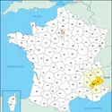 Hautes-Alpes : carte de situation - crédits : © Encyclopædia Universalis France