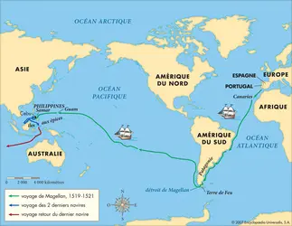Tour du monde de Magellan - crédits : © Encyclopædia Universalis France