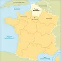 Hauts-de-France : carte de situation - crédits : Encyclopædia Universalis France