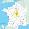 Cher : carte de situation - crédits : © Encyclopædia Universalis France