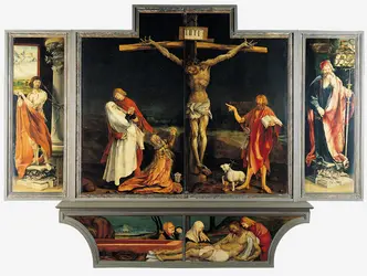 La Crucifixion, M. Grünewald - crédits : O. Zimmermann, Musée d'Unterlinden, Colmar