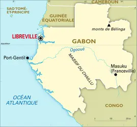 Gabon : carte générale - crédits : Encyclopædia Universalis France